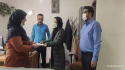 تقدیر از خدمات کارکنان واحد کارگزینی بیمارستان ولایت شهرستان دامغان